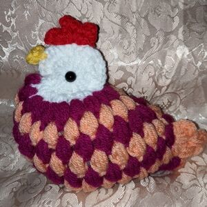 Miss Clara Cluck Eggstein Crochet Handmade Pin Cushion